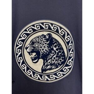 NWT Makobi Shirt Men 3XB Big Tall Blue Cheetah Patch Tee Casual Preppy Oversized